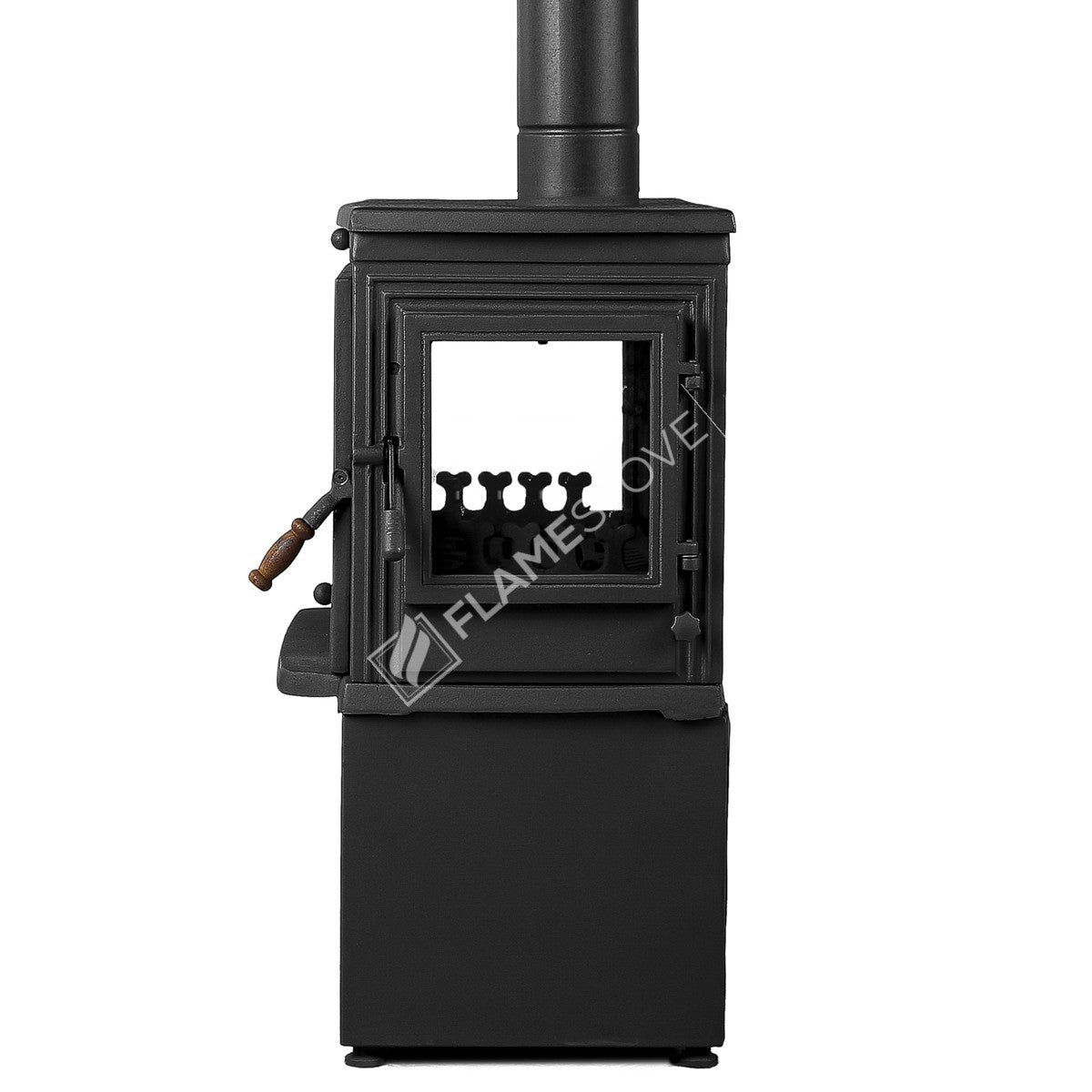 3 TBSP Lux casting glass Stove Retro style side Odunluklu Clamshell | high efficiency Wood & coal stove, Schott Robax Glass, 10 kW