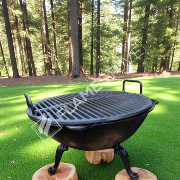 Fire pit flame pit | 65 cm | diameter 10 mm thick Casting | 42 cm Height | high heat resistance