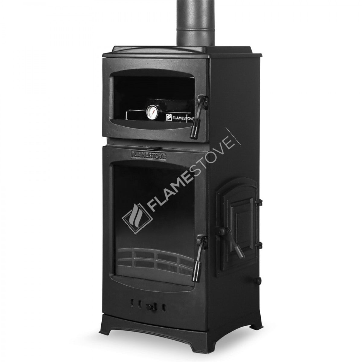 Gourmet stove stove stove flame with a lid cast with side Lodi | a-class, double-fired, Schott Robax Glass, 8 kW