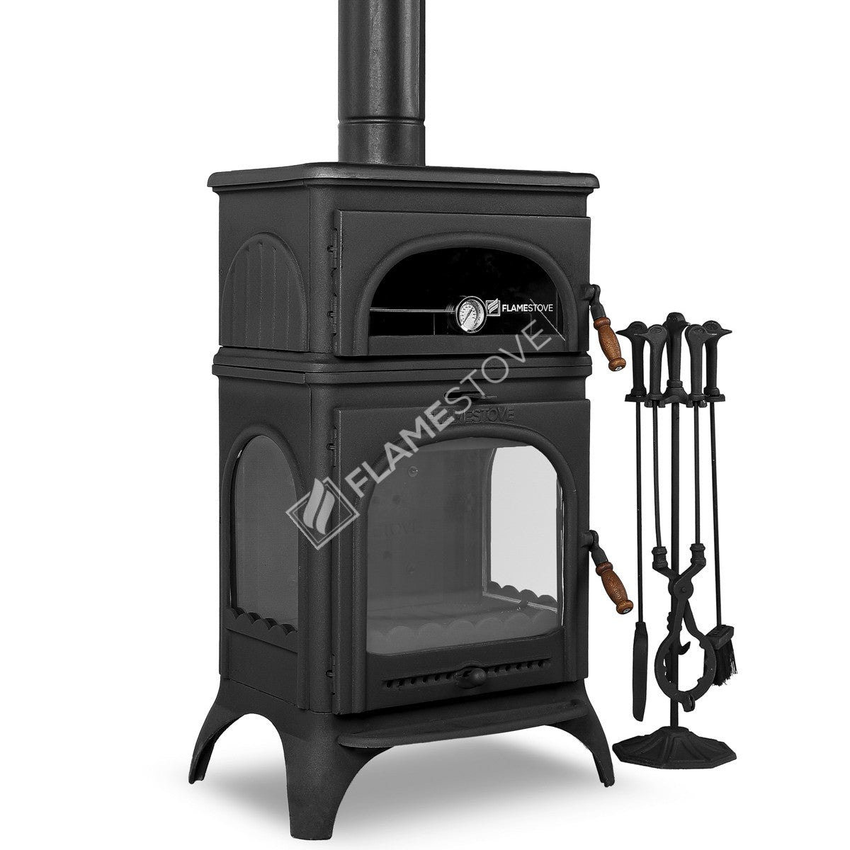 Lux stove with Glass Stove Modena Praising Casting 3 high strength | high efficiency Wood & coal stove, Schott Robax Glass, 18.33 kW