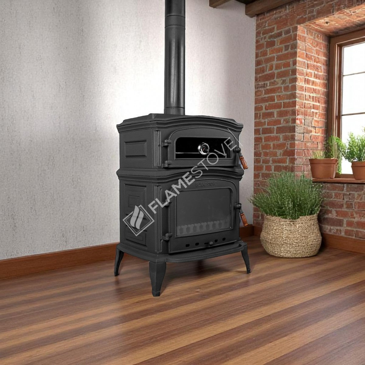 Altar Side Of The Stove With A Lid On Premium Cast Furnaces | High Efficiency Wood & Coal Stove, Double Combustion, Energy Class A