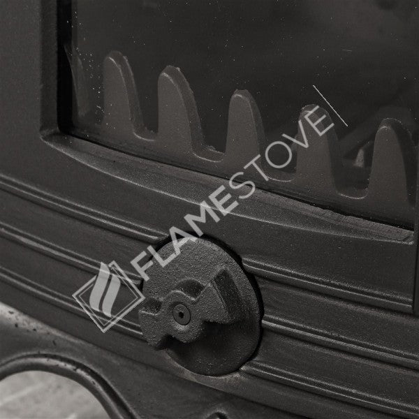 Lux stove cast iron stove with 3 sided glass Major | high efficiency Wood & coal stove, Schott Robax glass, enamel Stove, Heating 70 m2