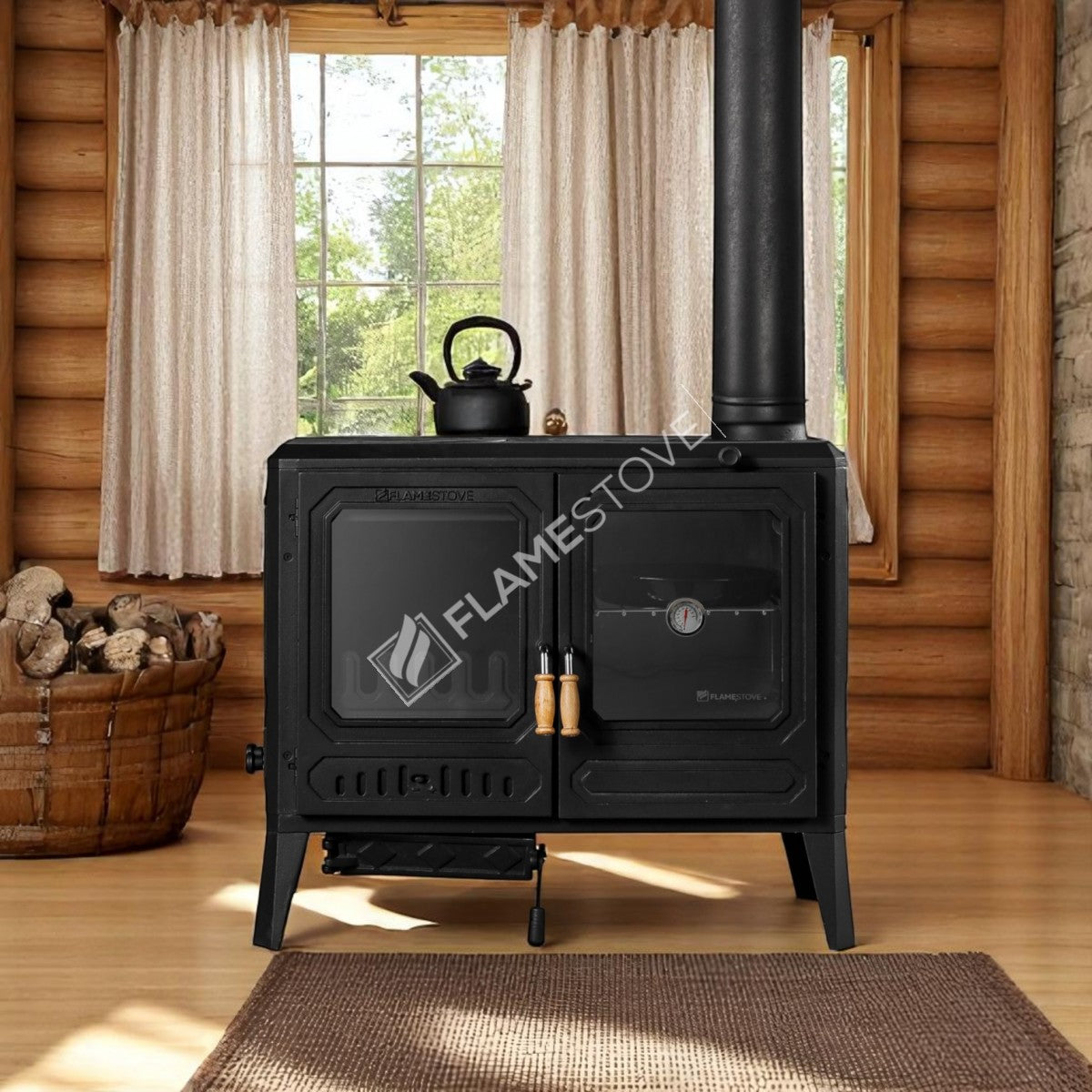 Troy Landscape Kuzineli Casting Stove | Stove Double | High Efficiency