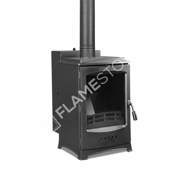 Lodi flame burning stove chrome-Domed Pellet Stove | pellet stove high efficiency, Class A, Schott Robax Glass, 7 kW