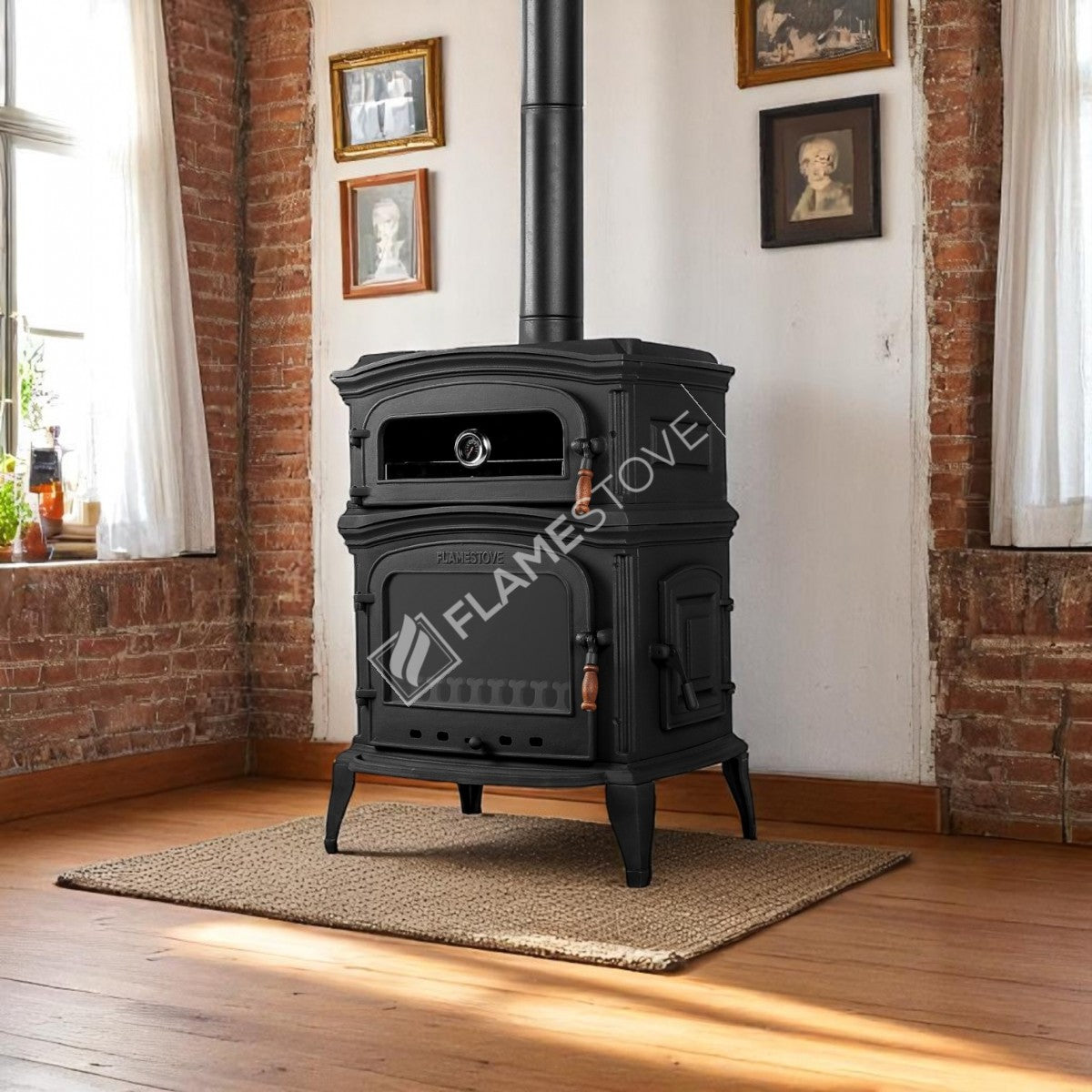 Altar Side Of The Stove With A Lid On Premium Cast Furnaces | High Efficiency Wood & Coal Stove, Double Combustion, Energy Class A