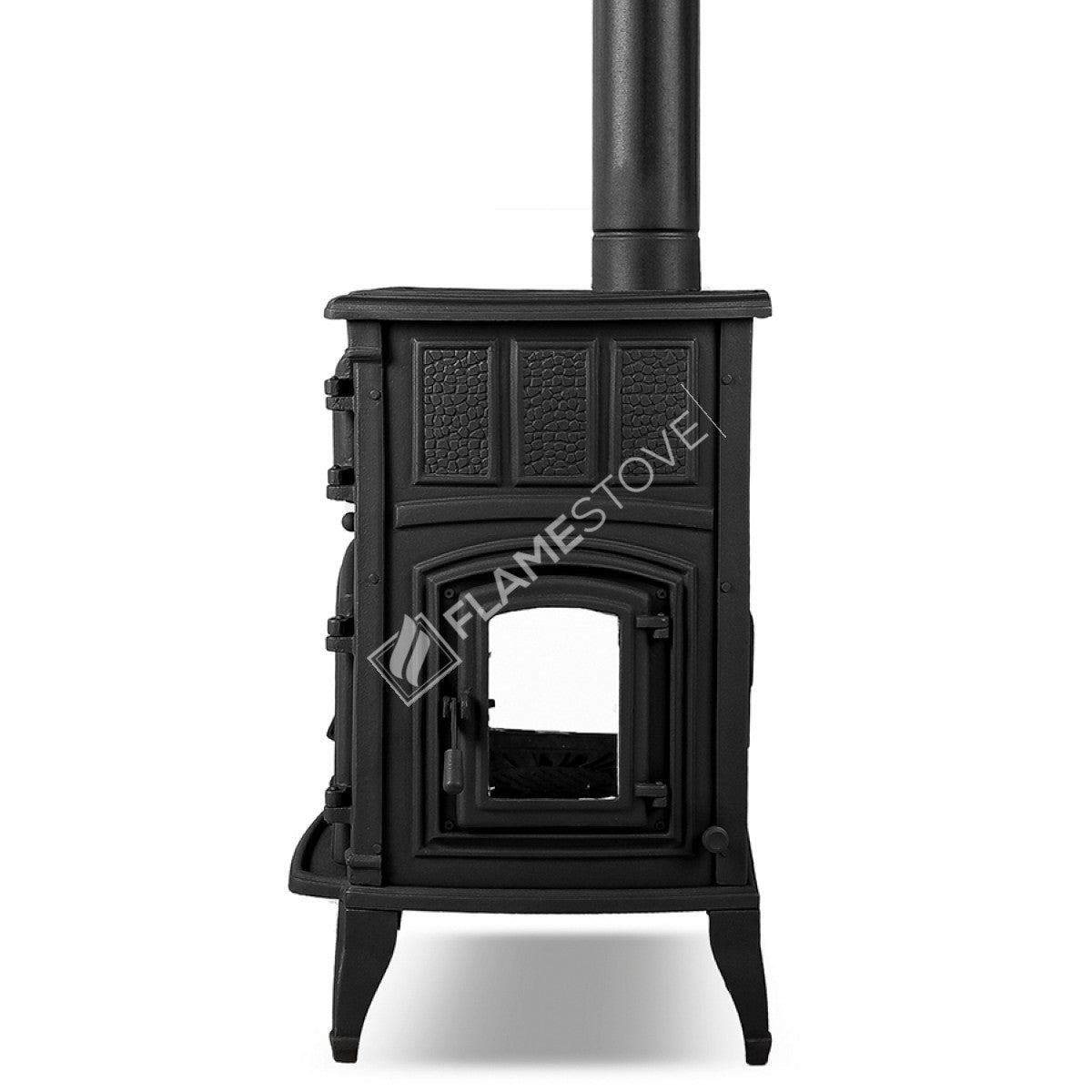 Stove glass stove with 3 Sirius maxi side with the lid casting | high efficiency Wood & coal stove, Schott Robax glass, double-Fired, kW 18.21