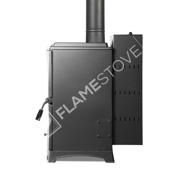 Lodi flame burning stove chrome-Domed Pellet Stove | pellet stove high efficiency, Class A, Schott Robax Glass, 7 kW
