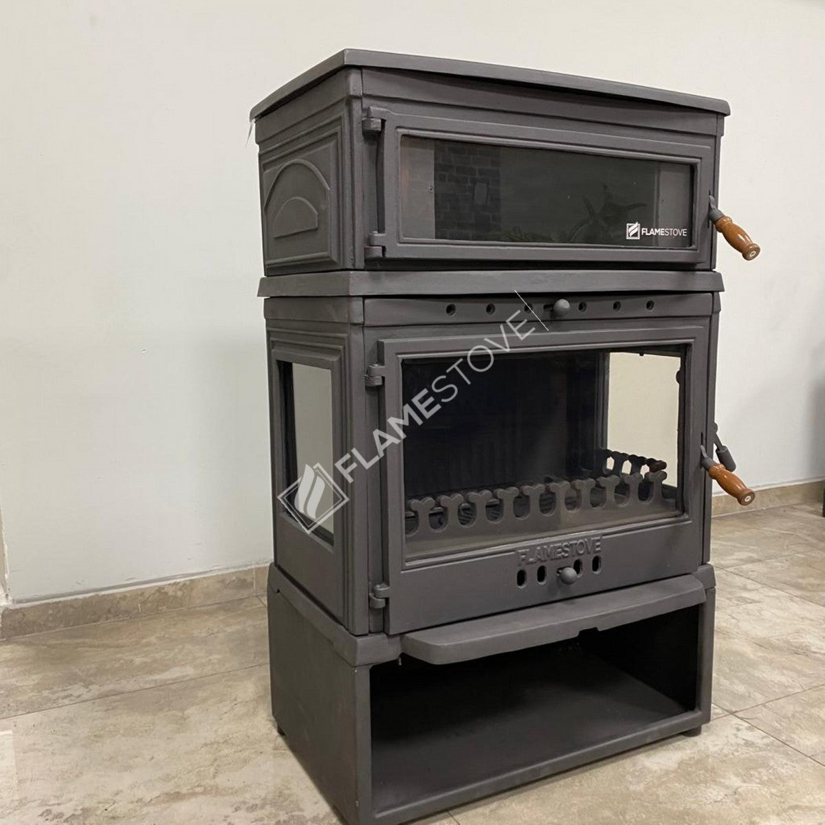 The Side Cover Casting With High Efficiency Wood & Coal Stove - Retro Lux