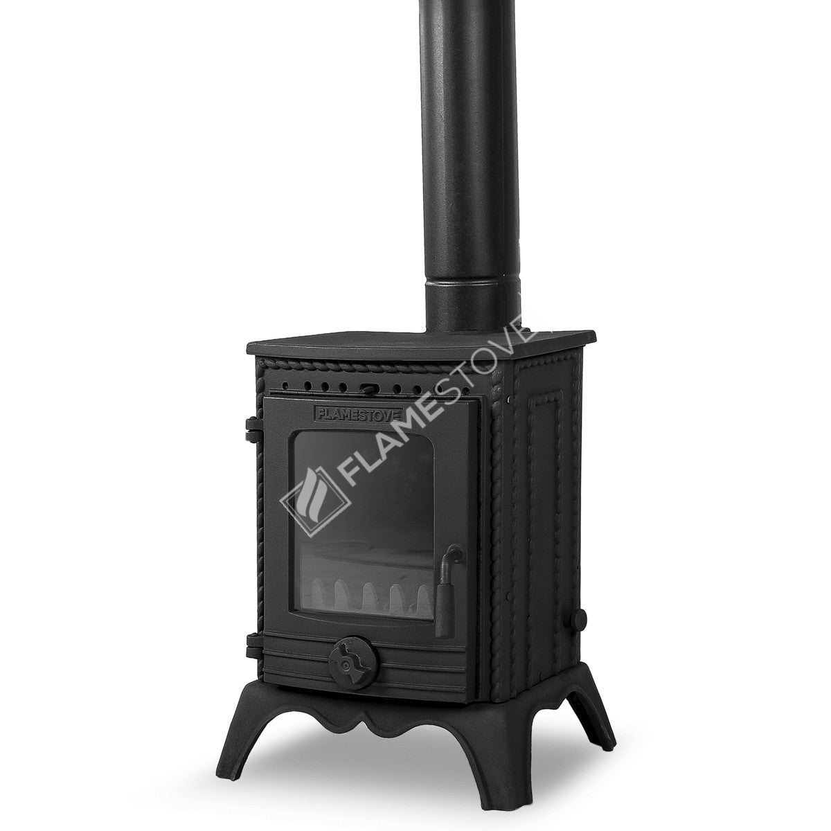 Minor high-strength cast iron stove | high efficiency Wood & coal stove, Schott Robax Glass, 50 m2 Heating