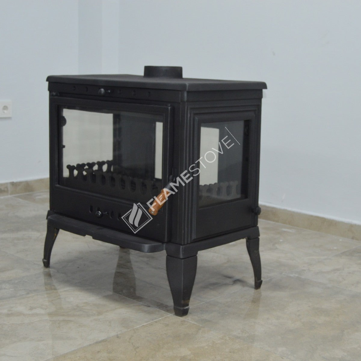4 Retro triple-glazed Casting Then Stove | high efficiency wood & Coal Stove, Schott Robax Glass, rear air Balance System, 9 kW