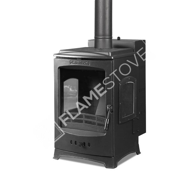 Lodi Lux Pellet Stove triple-glazed | pellet stove high efficiency, Class A, Schott Robax glass, chrome, combustion chamber, 7 kW