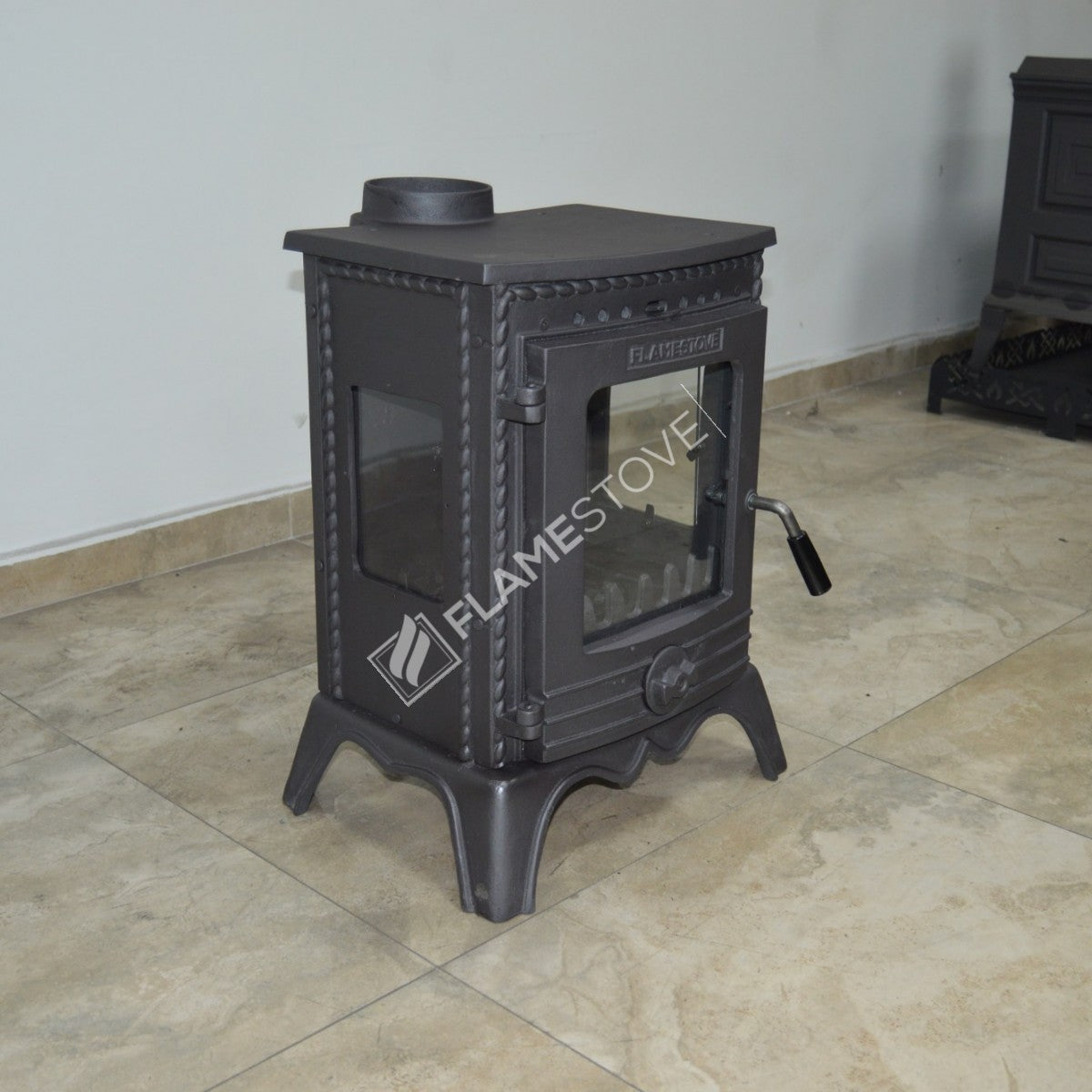Minor Lux 3-Sided double glass-fired stove cast | high efficiency wood &amp; Coal Stove, Class A, Schott Robax Glass, 50 m2 Heating