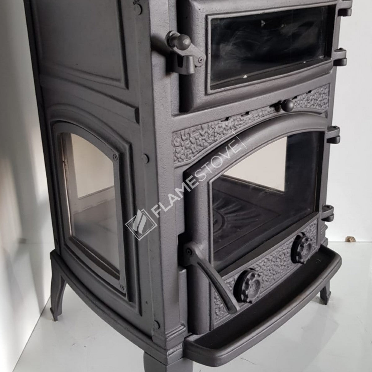 Sirius Maxi FLAME STOVE | Stove wood and coal Stove | cast body, high-efficiency | dual combustion technology | Schott-Robax Glass