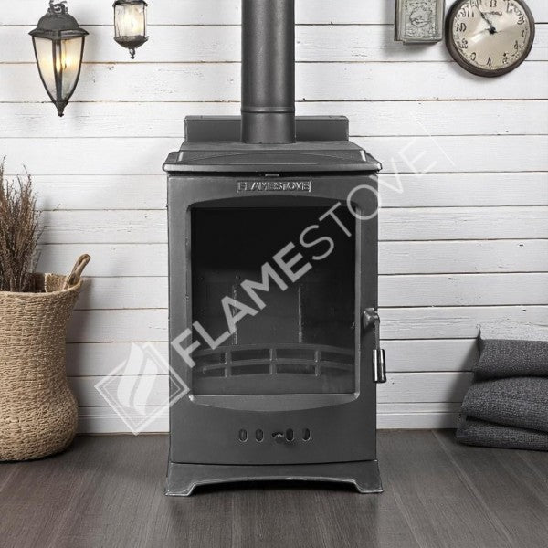 Lodi flame burning stove chrome-Domed Pellet Stove | pellet stove high efficiency, Class A, Schott Robax Glass, 7 kW