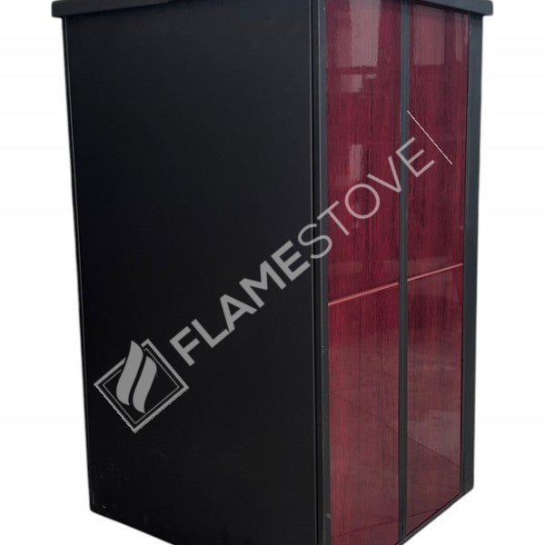 Steel Exterior Fire-Brick Stove | Schott Robax Glass, High Efficiency Solid Fuel Stove