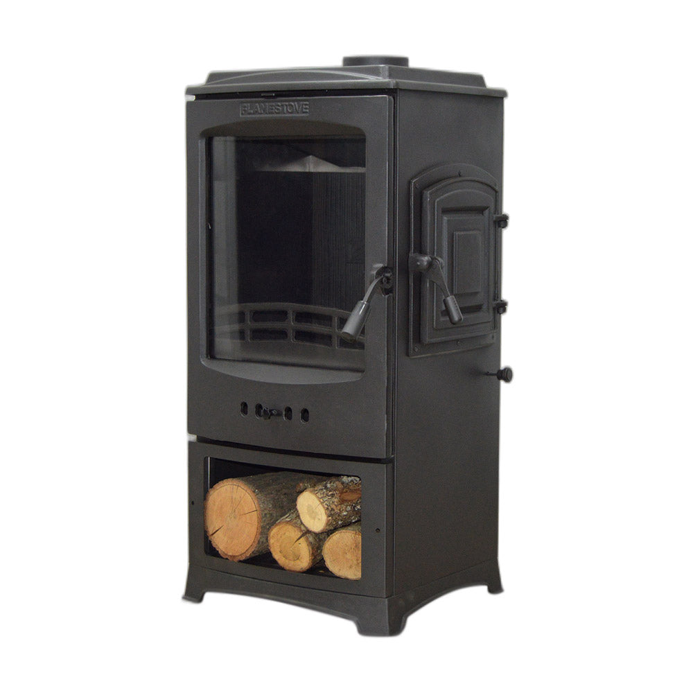 Lodi Cast Wood Stove with Side Door and Wood Storage