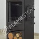  Lodi Flame Stove Side-Loading Odunluklu Fireplace Stove | High Efficiency Wood &amp; Coal Stove, Double Combustion, Class A, Schott Robax Glass